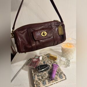 Coach Dark Brown Leather Shoulder Bag